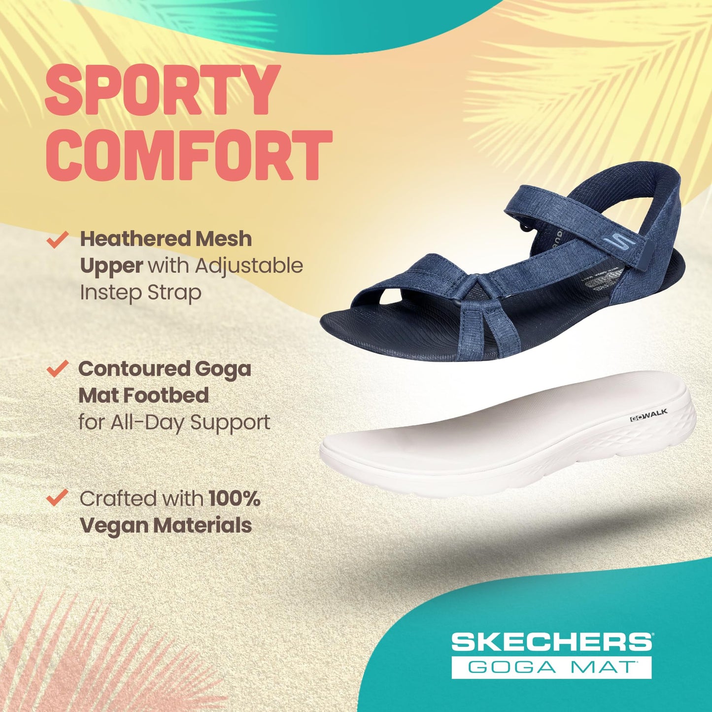 SKECHERS Women's G O Walk Flex Sandal - Illuminate Hands Free Slip-ins Fisherman, Navy, 9SKECHERS Women's GO Walk Flex Sandal - Illuminate Hands Free Slip-ins Fisherman, N…