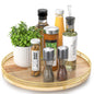 AMH Lazy Susan Wooden Organizer for Table Top