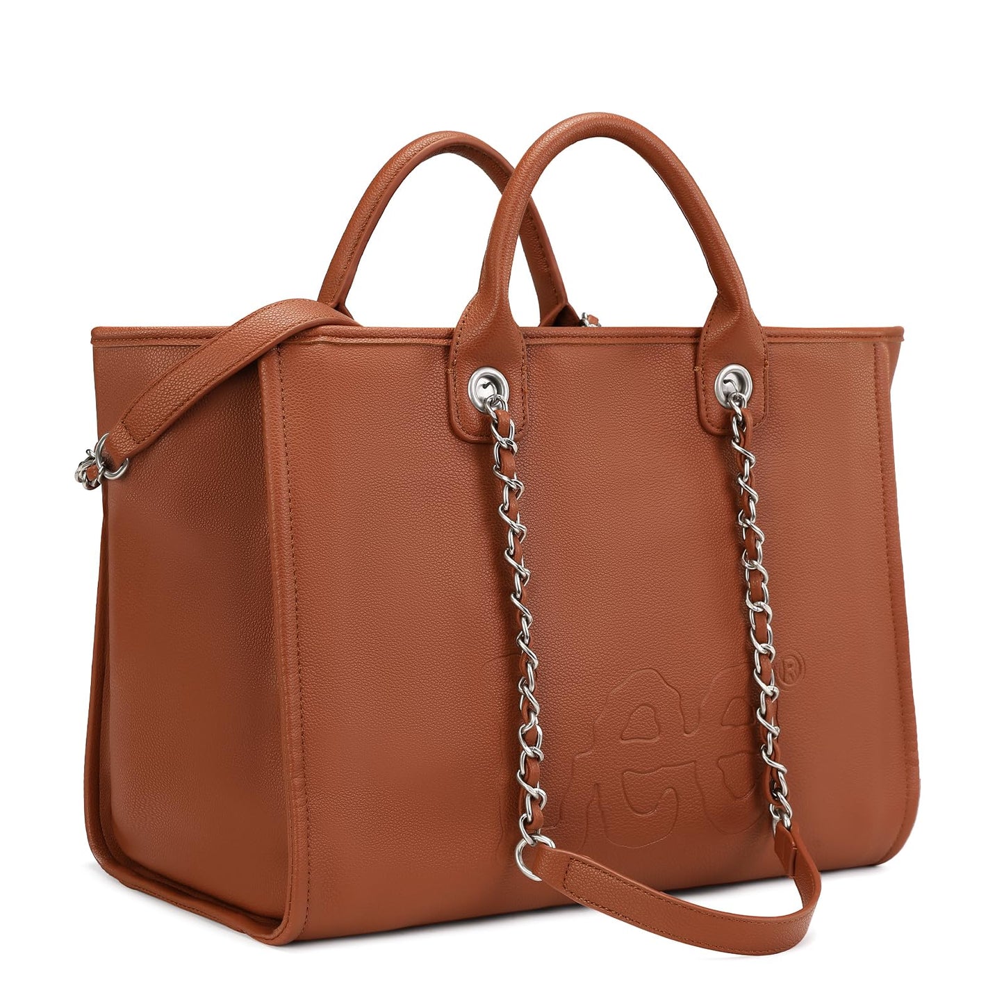 Lee Large Shoulder Tote Bag for Women Vegan Leather Top-Handle Bag