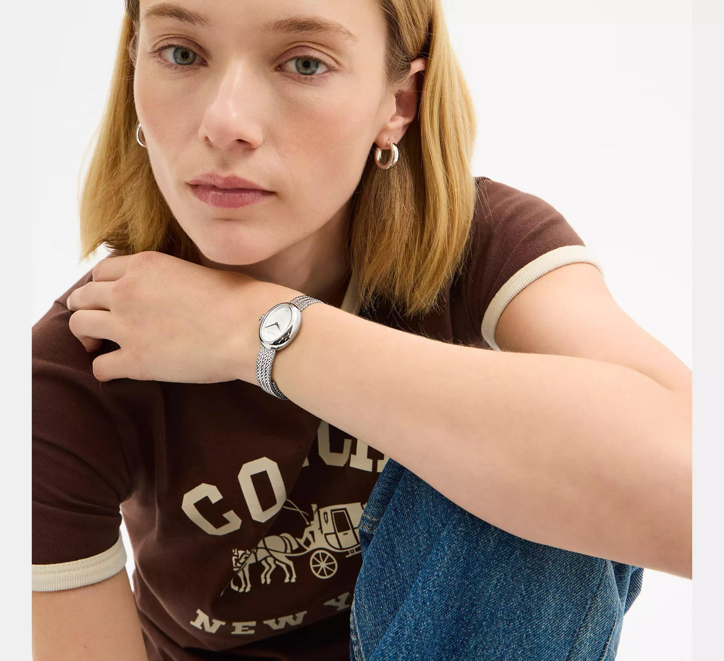 COACH Women's Sammy 2H Quartz Bracelet Watch, 22.5mm Petite Oval Case, Premium Fashion, Everyday Wear - Gift for Her