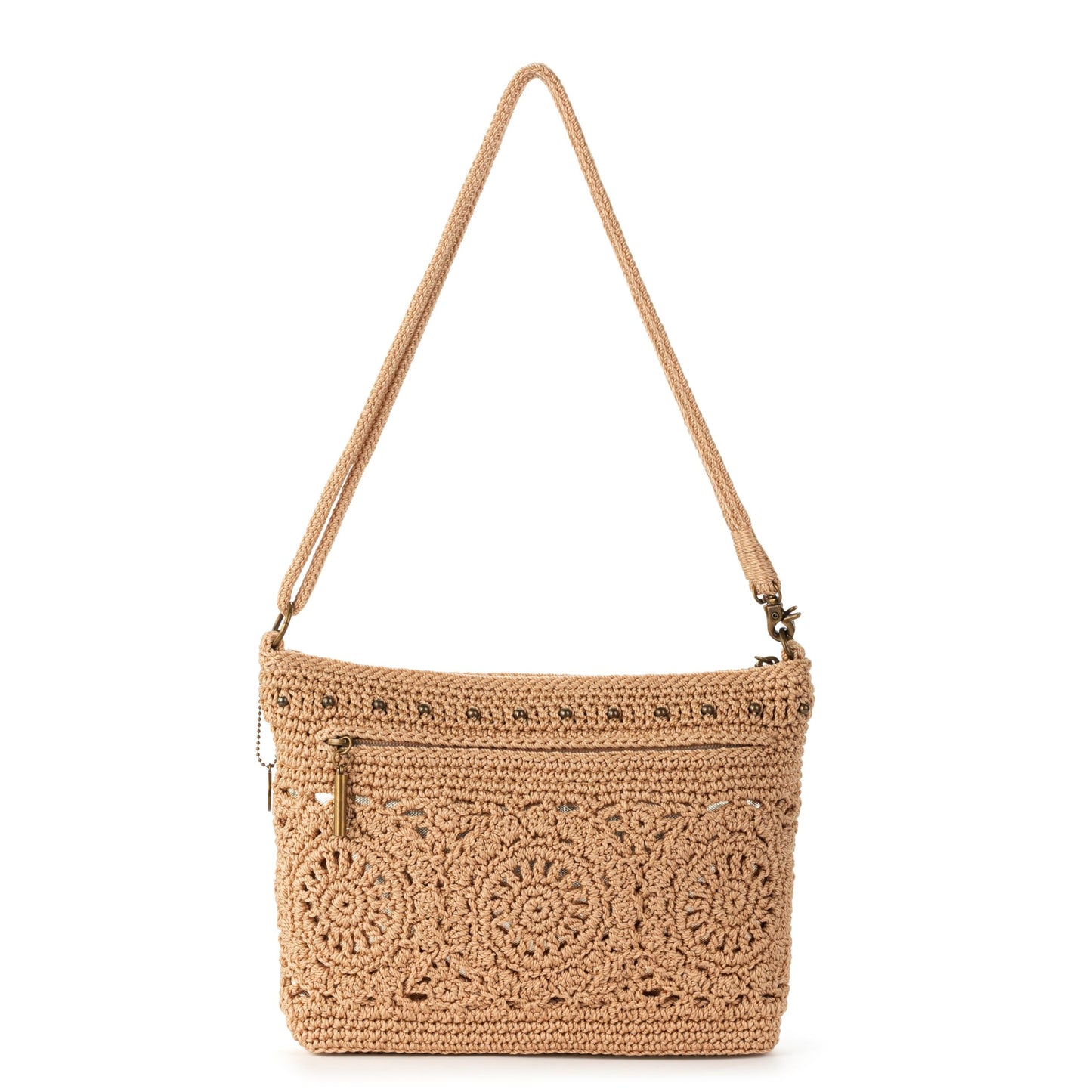 The Sak Lumi Convertible Crossbody Purse - Women's Handbag for Everyday & Travel, 3-in-1 Small Crossbody in Crochet & Leather