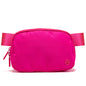Pander Two Way Zipper Fanny Pack Nylon Everywhere Belt Bag for Women, Water Repellent Waist Packs, Crossbody Bags with Adjustable Strap (Black).