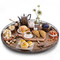 AMH Lazy Susan Wooden Organizer for Table Top