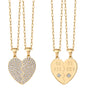 PAVOI 14K Gold Plated Cubic Zirconia Heart Necklace | Cute Dainty Love Pendant Necklaces for Women - Valentines Day Trendy Jewelry