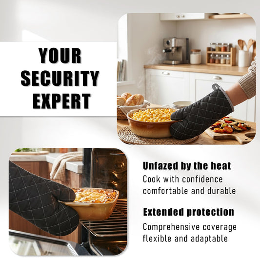 ARCLIBER Quilted Oven Mitts 1 Pair Heat Resistant Classic Kitchen