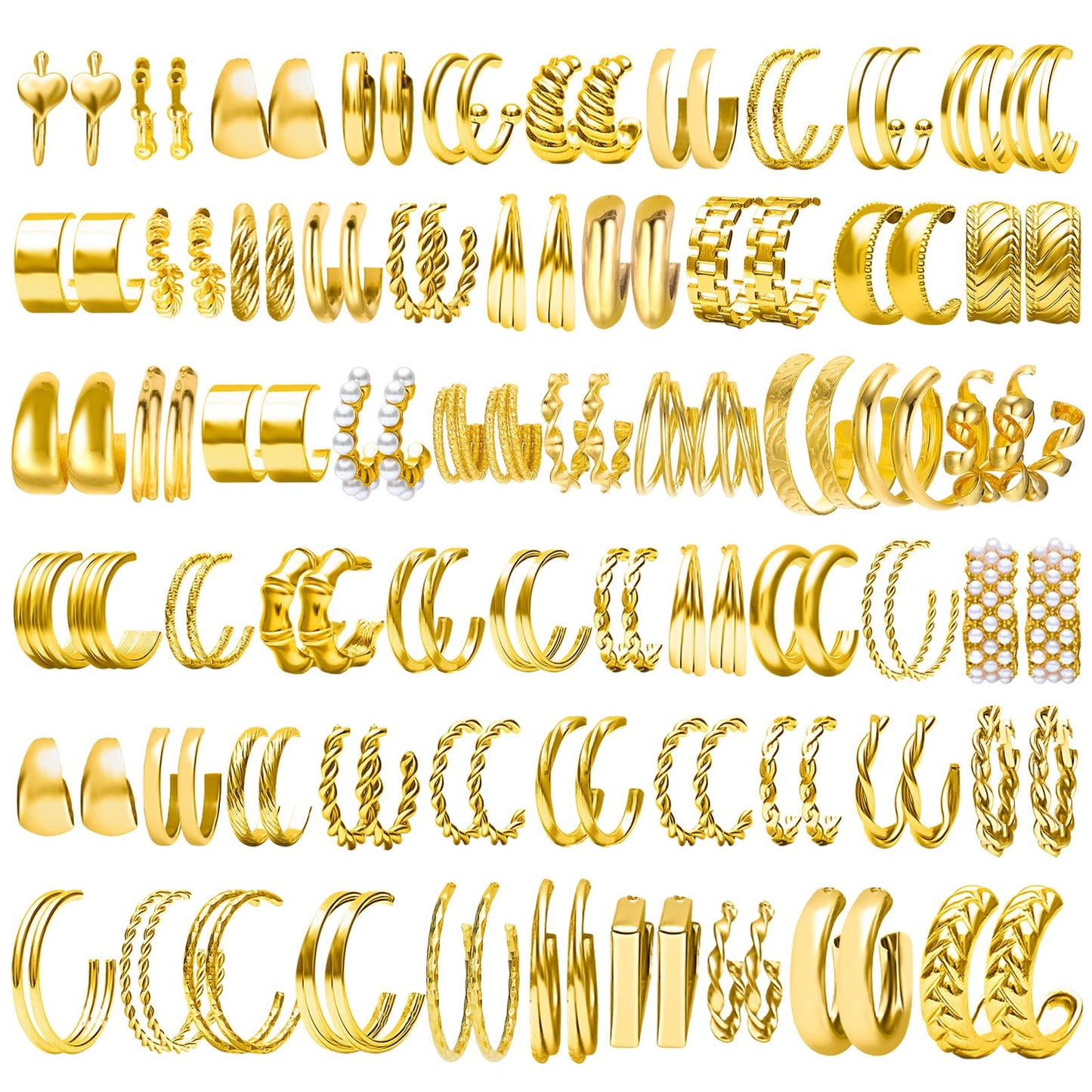 69-Piece Gold Jewelry Set for Women | Necklaces, Bracelets & Earrings