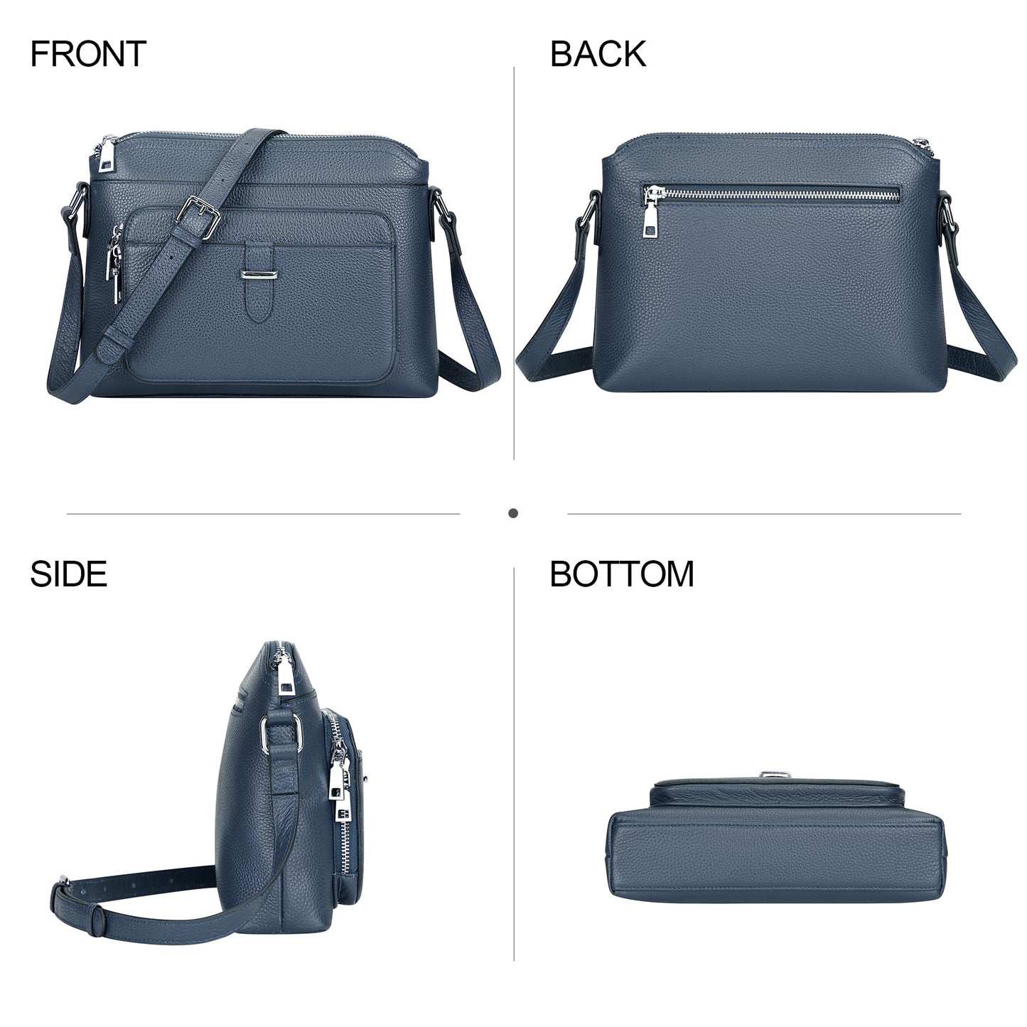 Over Earth Genuine Leather Crossbody Bags for Women Small Ladies Handbags and Purses with Card Slots