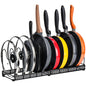 Adjustable Cookware Organizer Rack for Pots, Pans & Lids
