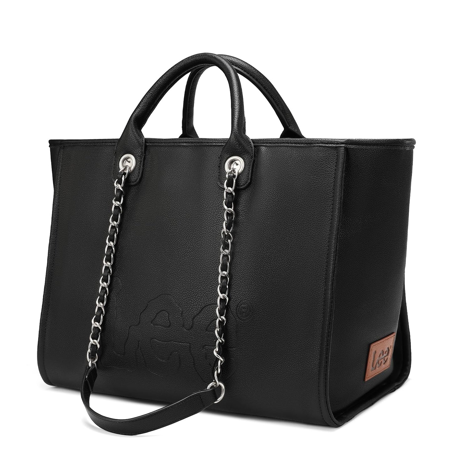 Lee Large Shoulder Tote Bag for Women Vegan Leather Top-Handle Bag