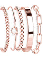Gokeey Gold Bracelets Set for Women Non Tarnish, Waterproof 14K Gold Plated Sterling Silver Chunky Cuff Bracelet Stackable Gold Bangles Bracelet for Women Trendy Fashion Accessories Tie Knot Cuban Rope Paperclip Beaded Bracelet Stack Jewelry Mothers Day G