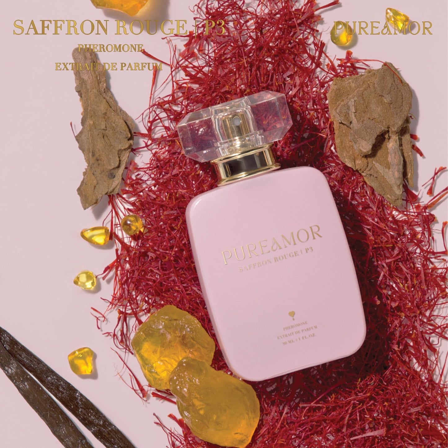 PUREAMOR Pheromone Perfume for Women, Moonlight Mellow Extrait de Parfum - Long Lasting Sweet Floral Gourmand Scent, 30% High Concentration, Full Size Fragrance Spray, 1.0 oz / 30 ml