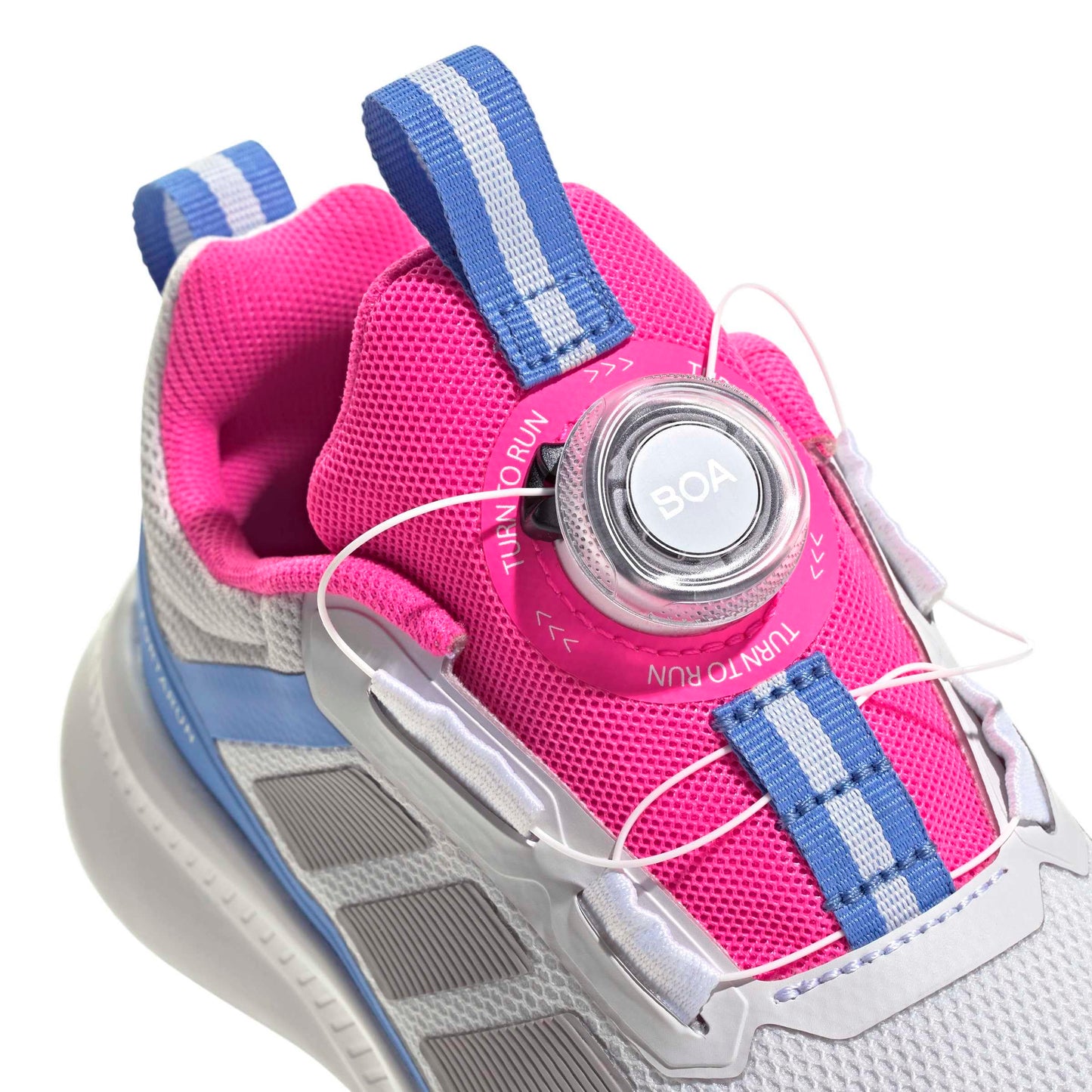 adidas Unisex-Kids Fortarun 4.0 BOA, Crystal White/Grey/Lucid Pink, 13adidas Unisex-Kids Fortarun 4.0 BOA, Crystal White/Grey/Lucid Pink, 13