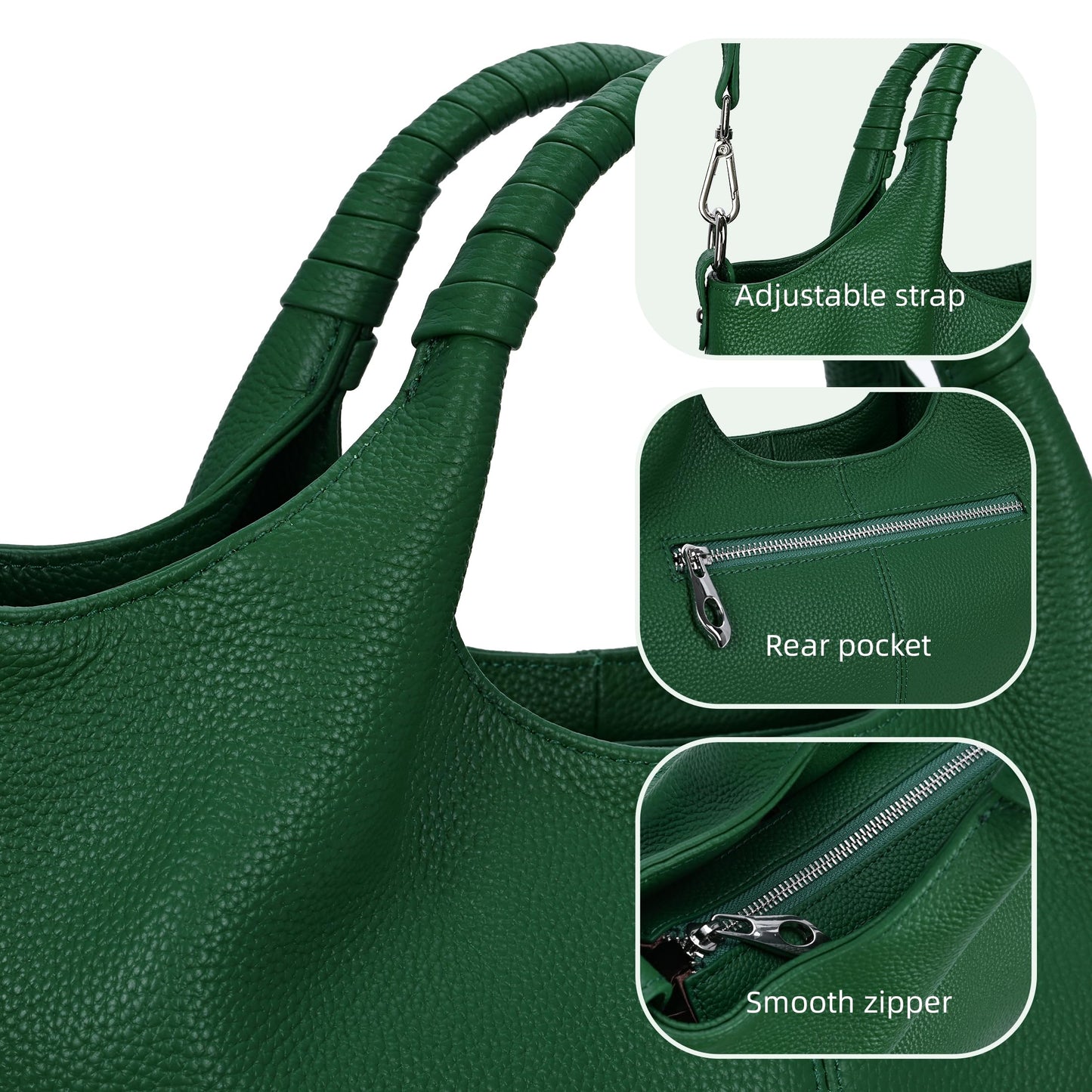 Iswee Leather Satchel Women Purse and Handbag Crossbody Shoulder Bag Hobo | Genuine Cowhide Leather Tote Top Handle Bag Soft & Durable Medium Size Bags with Detachable Multiple Pocketbooks Trendy