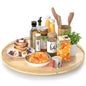 AMH Lazy Susan Wooden Organizer for Table Top