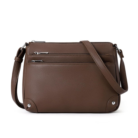 WESTBRONCO Crossbody Bags for Women, Medium Size Shoulder Handbags, Satchel Purse with Multi Zipper Pocket