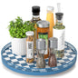AMH Lazy Susan Wooden Organizer for Table Top
