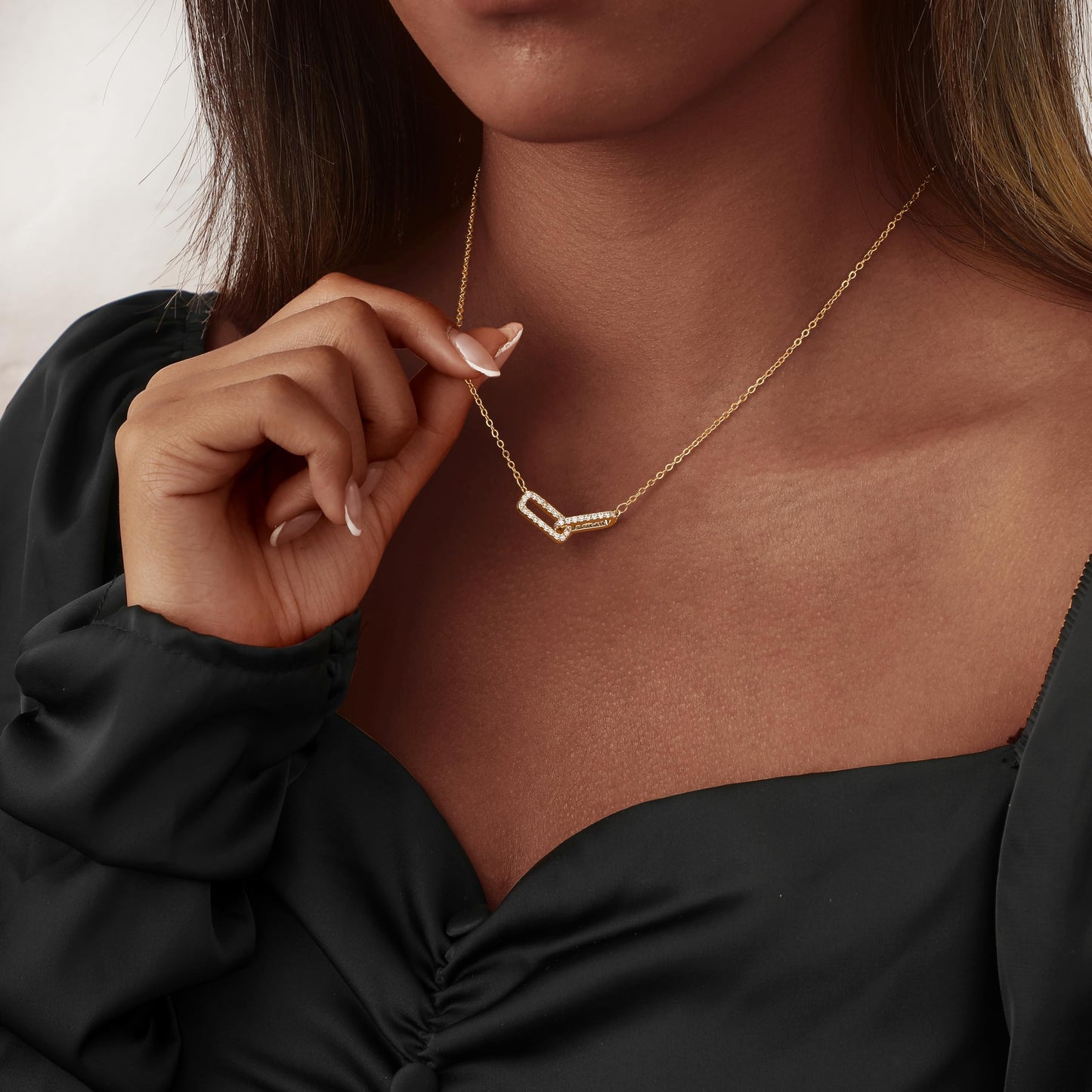 Coshilta Layered Gold Necklaces for Women, 14K Plated Gold Sterling Silver Plated Dainty Pendant Necklace Set with Cubic Zirconia,Stackable Chain Choker,Trendy Personalized Jewelry Gift Non Tarnish