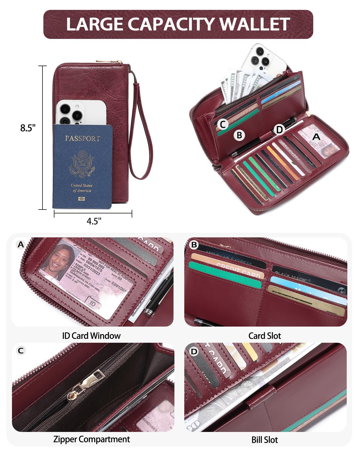 Purses for Women 3PCS, Crossbody Bags Set Large Leather Purse Shoulder Handbags with Wallet Adjustable Straps for Ladies Tote