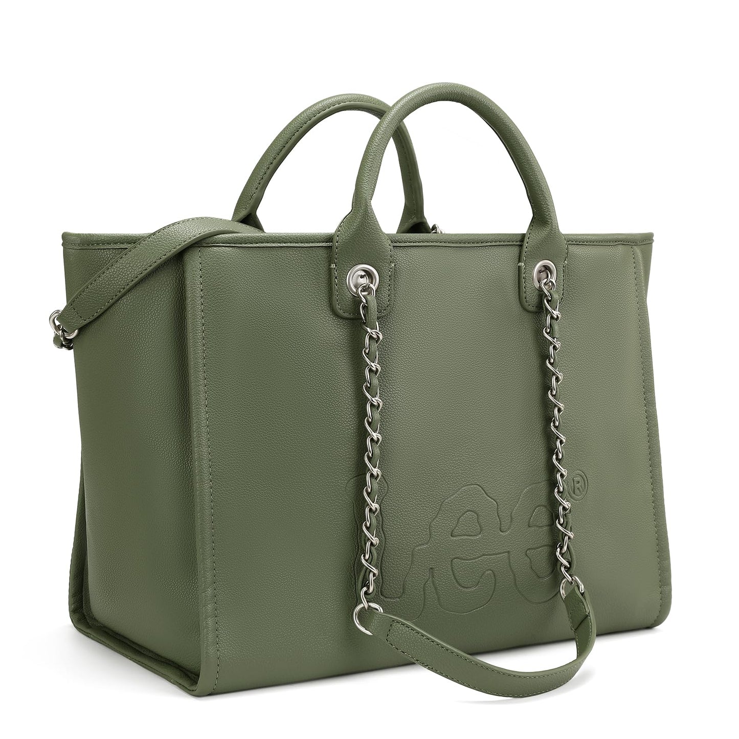 Lee Large Shoulder Tote Bag for Women Vegan Leather Top-Handle Bag
