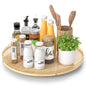 AMH Lazy Susan Wooden Organizer for Table Top