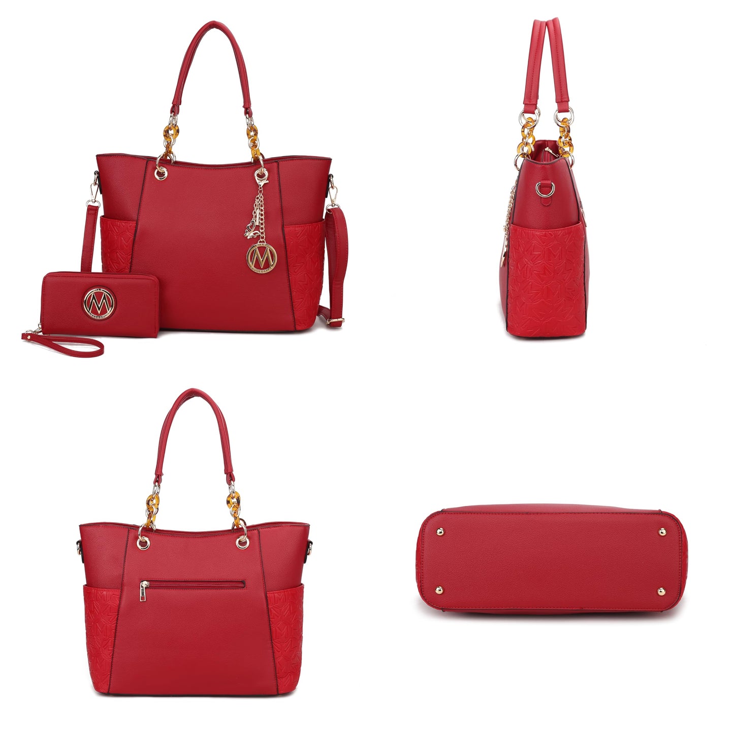 MKF Collection Tote Bag for Women, Handbag Set with Wallet-Top-Handle Bag Vegan Leather Purse by Mia K