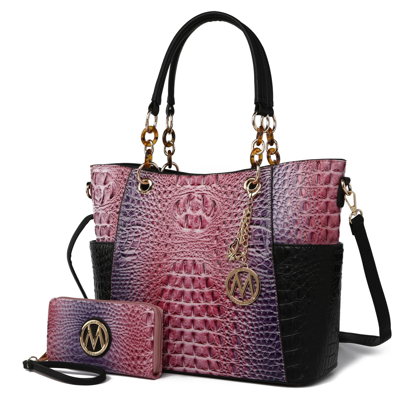 MKF Collection Tote Bag for Women, Handbag Set with Wallet-Top-Handle Bag Vegan Leather Purse by Mia K
