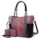 MKF Collection Tote Bag for Women, Handbag Set with Wallet-Top-Handle Bag Vegan Leather Purse by Mia K