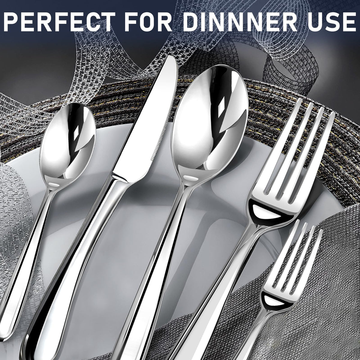Silverware Set, Stainless Steel Flatware Utensils Cutlery Set