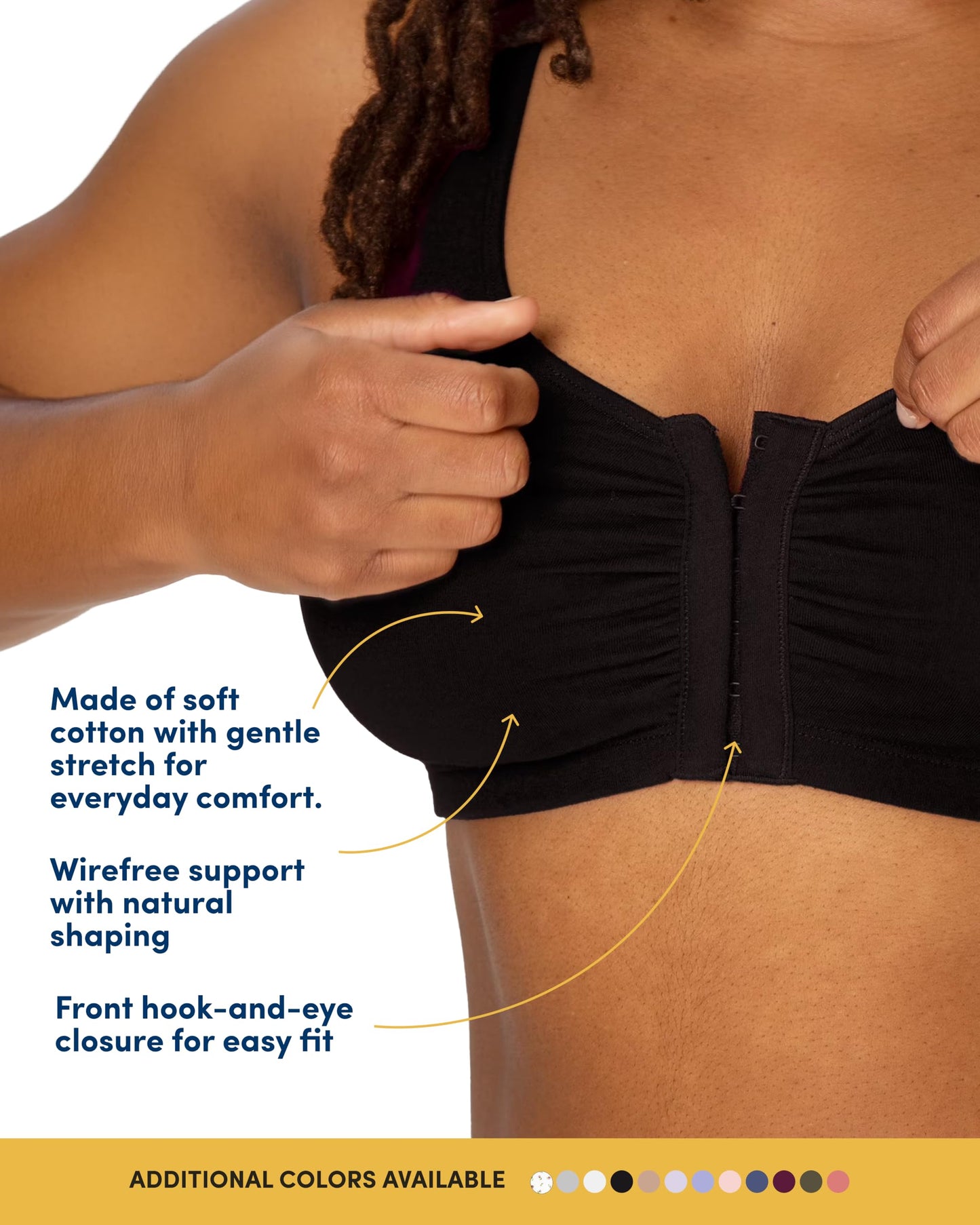 Fruit of the Loom Women's Front Close Builtup Sports Bra, Sand/Black 2-Pack, 36