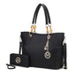 MKF Collection Tote Bag for Women, Handbag Set with Wallet-Top-Handle Bag Vegan Leather Purse by Mia K