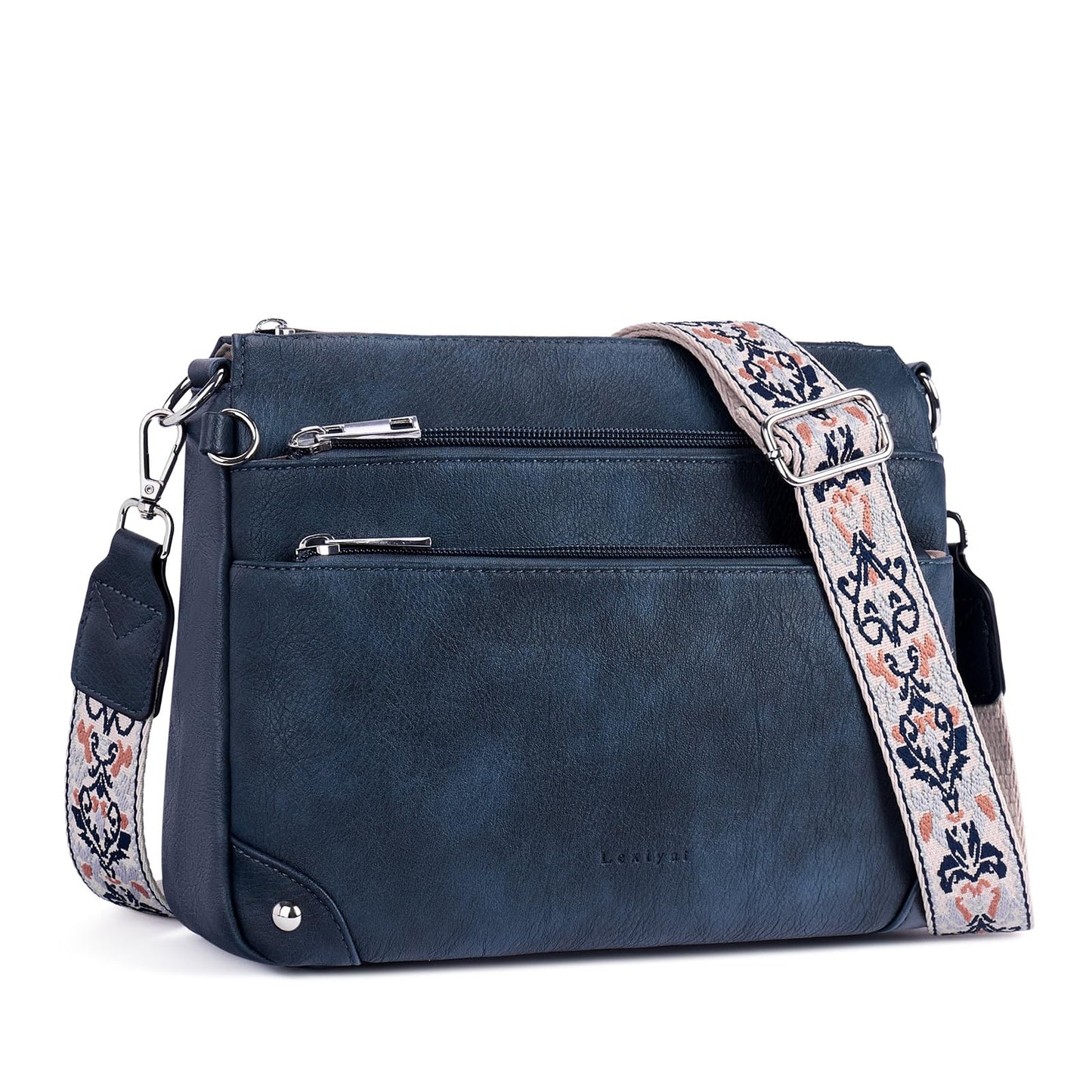 Crossbody Bags for Women Rfid Travel Crossbody Purses Leather Handbags Medium Shoulder bag with Adjustable Strap