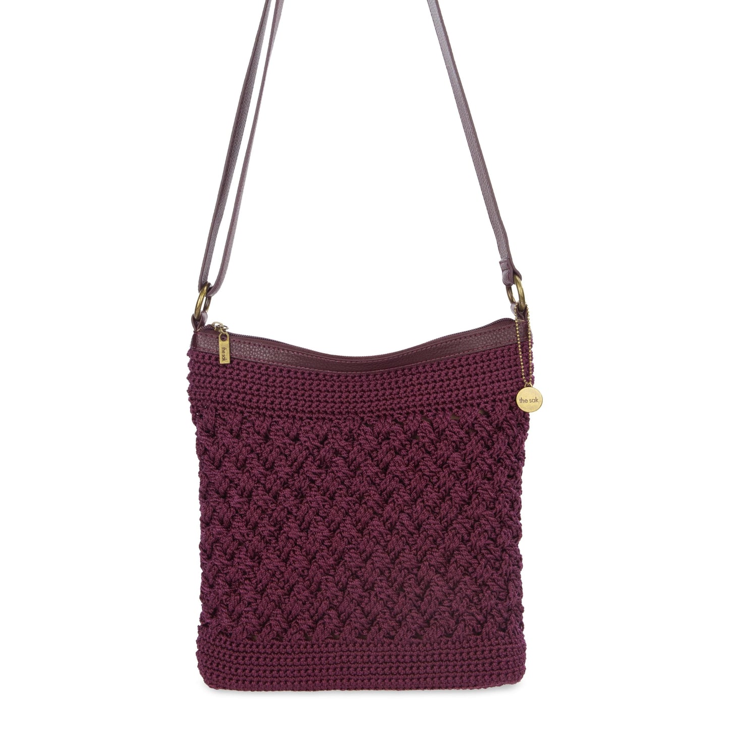 The Sak Lucia Crossbody Bag in Crochet, Convertible Purse with Adjustable Shoulder Strap