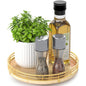 AMH Lazy Susan Wooden Organizer for Table Top