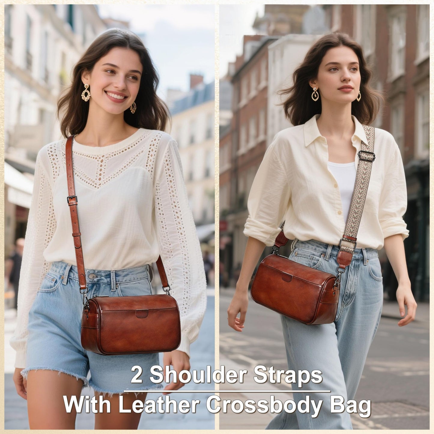 Genuine Leather Crossbody Purses Bag,Travel Casual Handbag,Small Shoulder Cross body Purse Trendy Gifts for Women