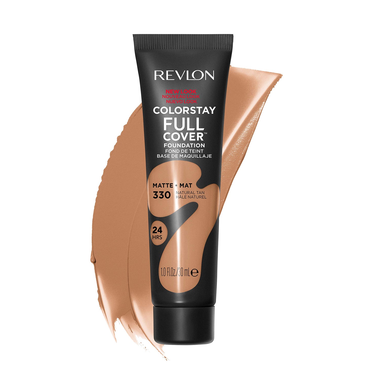 Revlon ColorStay Full Cover Longwear Matte Foundation, Heat & Sweat Resistant Lightweight Face Makeup, 200 Nude, 1.0 fl oz