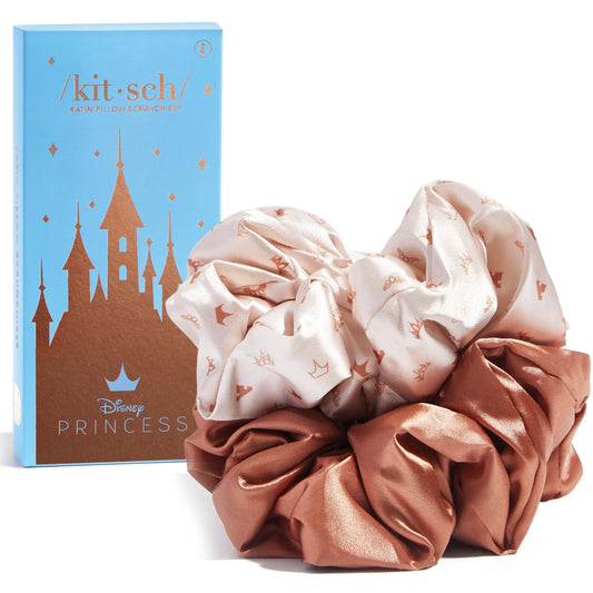 Kitsch Ultra-Petite Satin Scrunchies for Women - No Crease, Frizz-Free Sleep | Softer Than Silk Scrunchies Gentle On Hair Scrunchies for All Hair Types | Stylish Hair Accessories - Eucalyptus, 6pcs