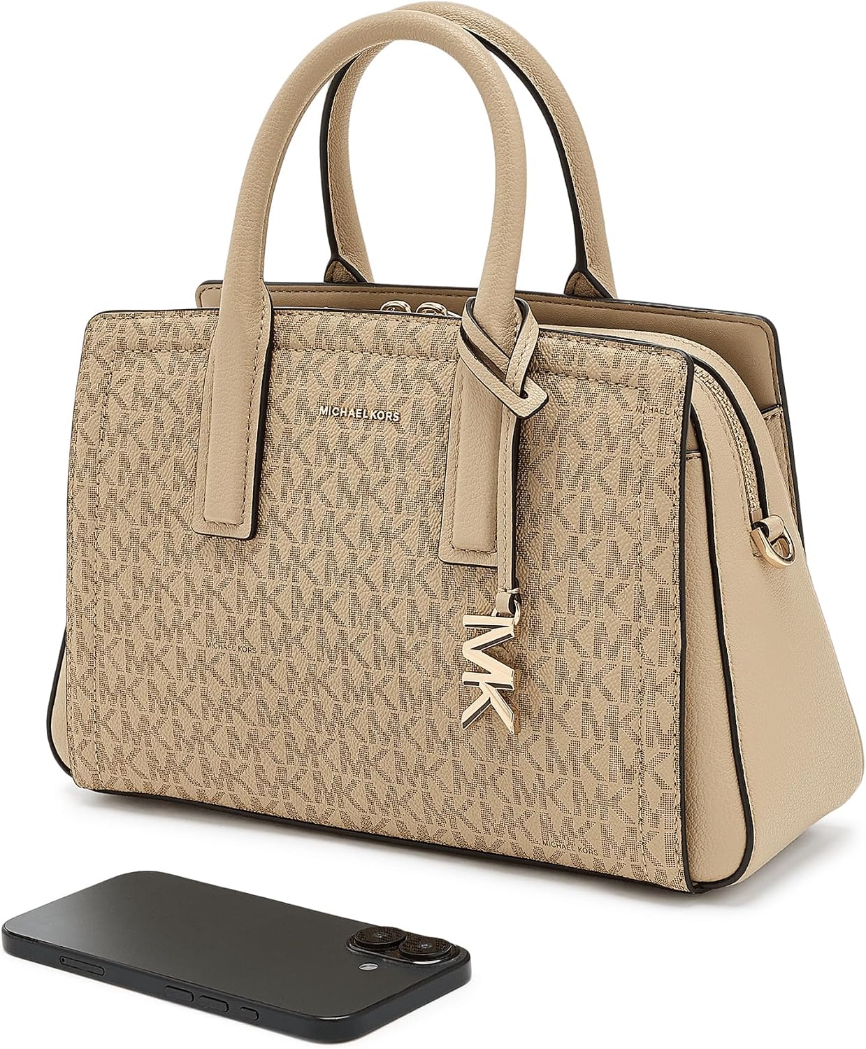 Michael Kors, Womens, Laila Small Satchel, Khaki, One Size