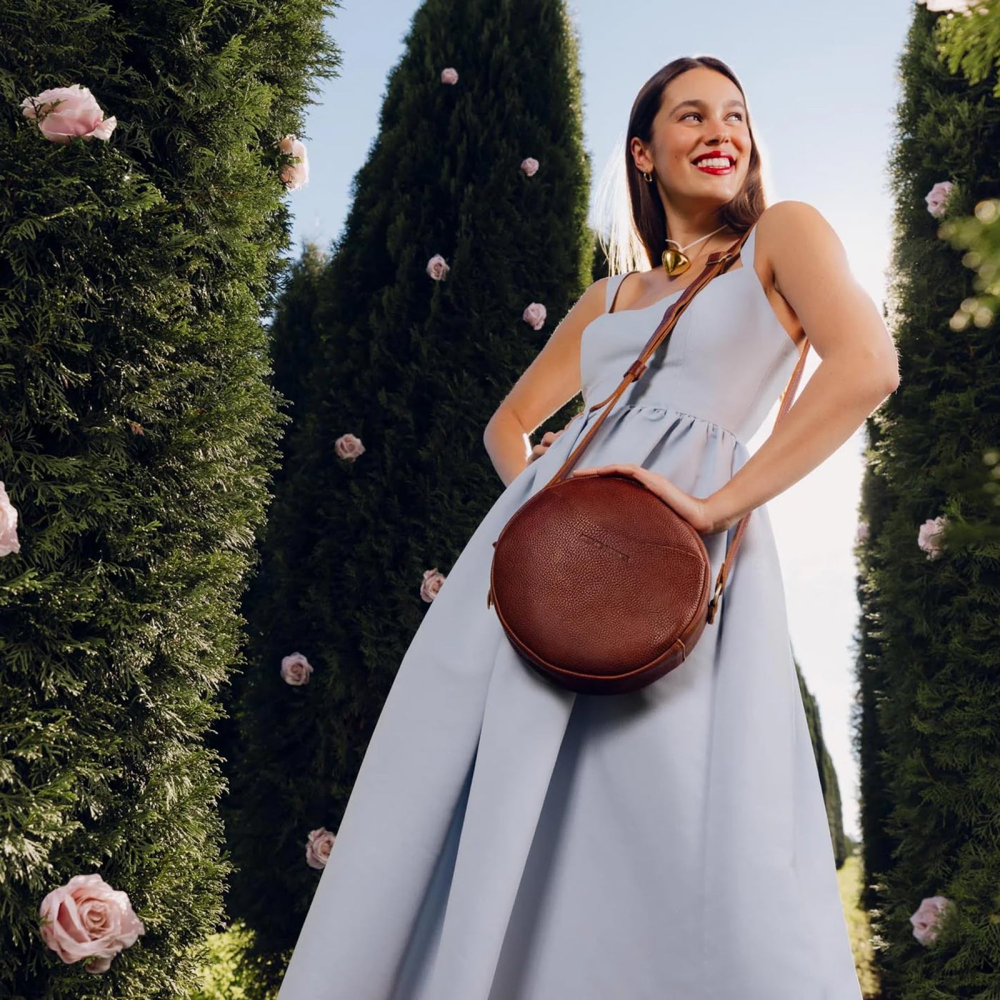 Portland Leather Goods Circle Crossbody Bag for Women – Handmade from the Finest Full-Grain Hides