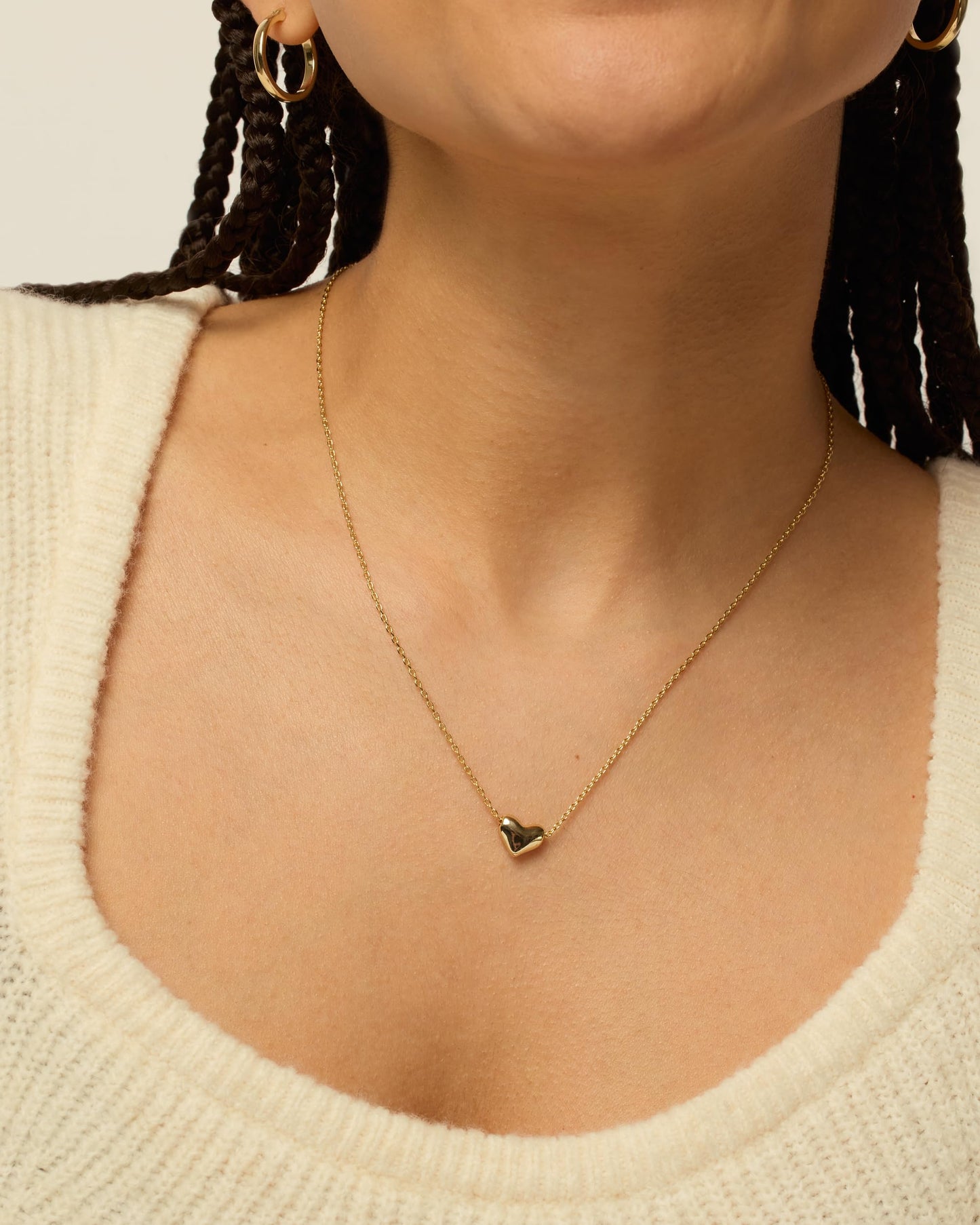PAVOI 14K Gold Plated Cubic Zirconia Heart Necklace | Cute Dainty Love Pendant Necklaces for Women - Valentines Day Trendy Jewelry