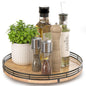 AMH Lazy Susan Wooden Organizer for Table Top
