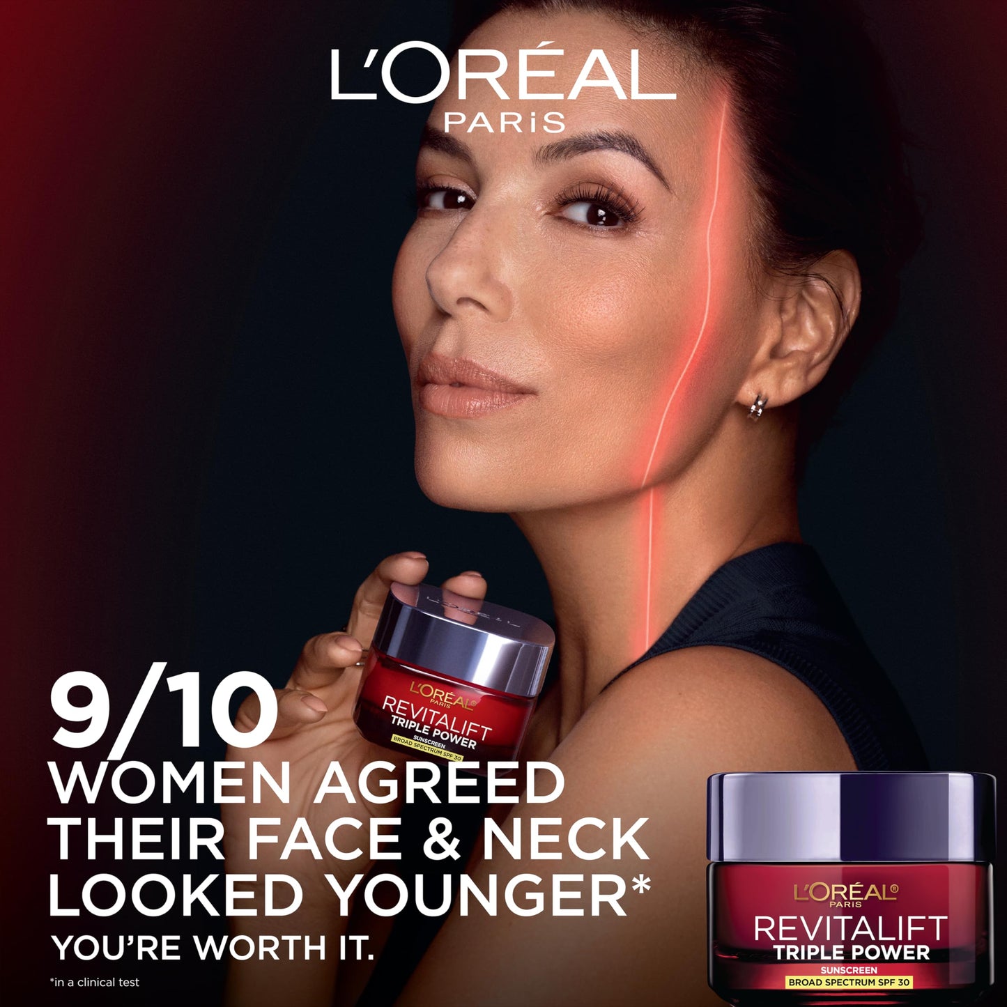 L'Oreal Paris Revitalift Triple Power Anti-Aging Face Moisturizer, Pro Retinol, Hyaluronic Acid & Vitamin C to Reduce Wrinkles, Firm & Brighten Skin, 2.55 Oz