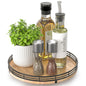 AMH Lazy Susan Wooden Organizer for Table Top