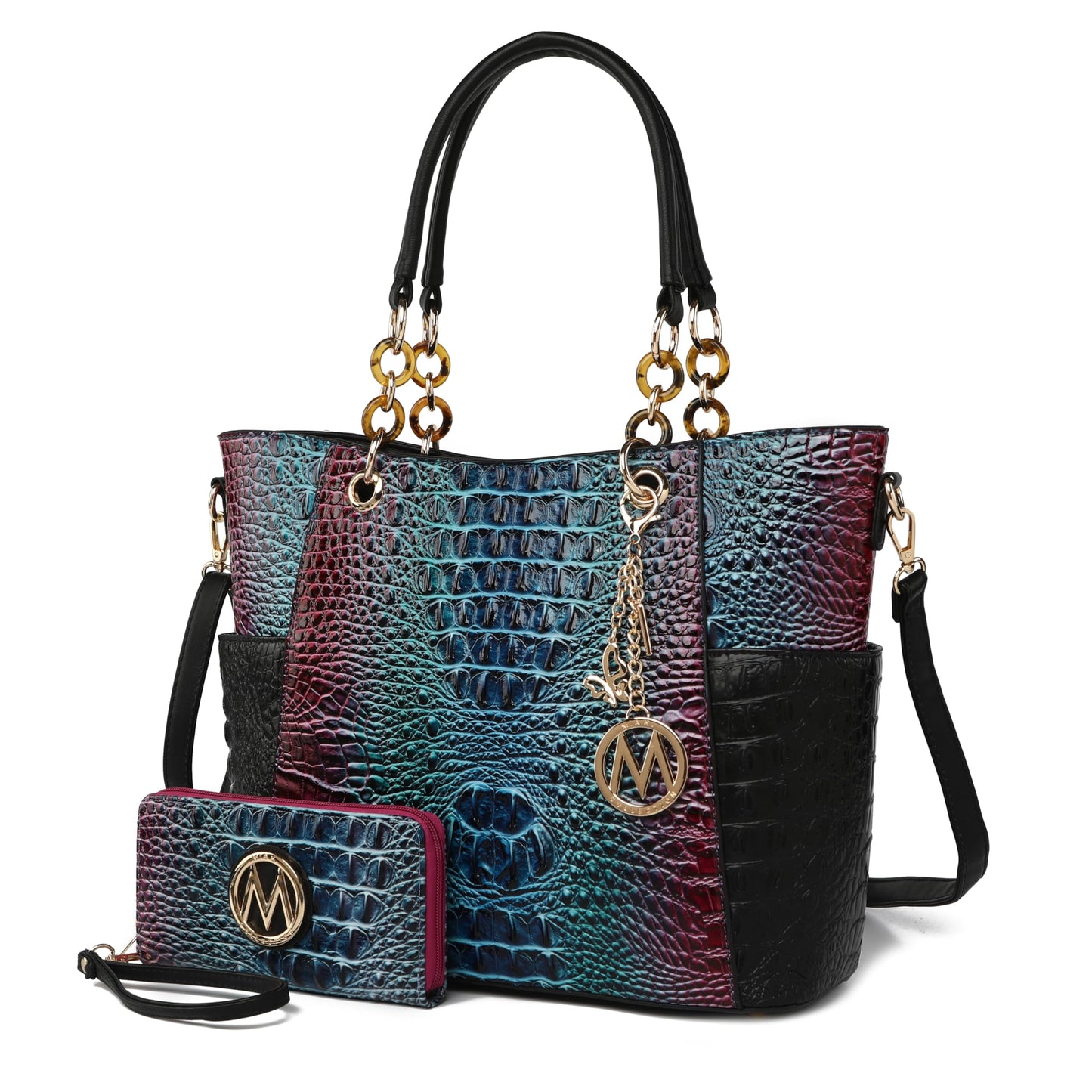 MKF Collection Tote Bag for Women, Handbag Set with Wallet-Top-Handle Bag Vegan Leather Purse by Mia K