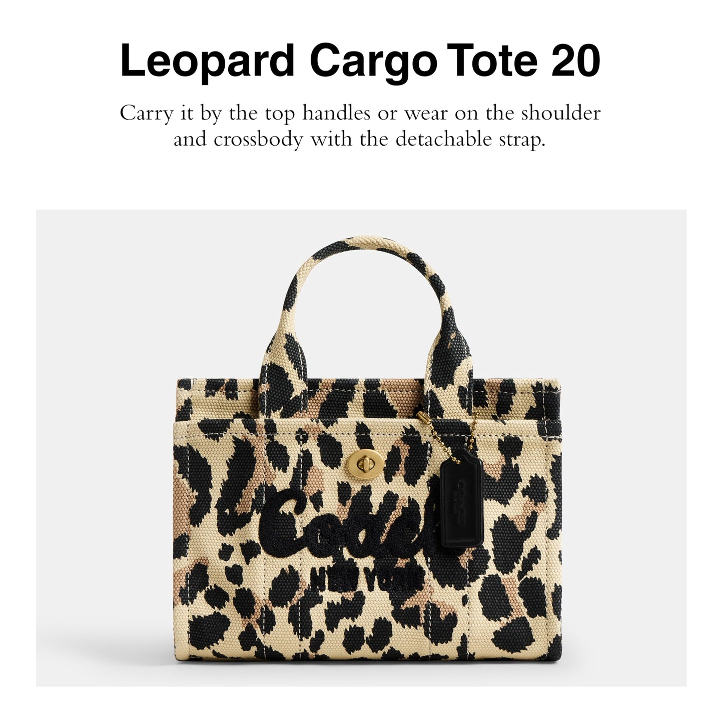 Coach Women's Leopard Cargo Tote 20