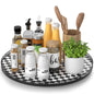 AMH Lazy Susan Wooden Organizer for Table Top