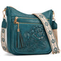 Crossbody Bags for Women, Vegan Leather Crossbody Purse, Multiple Pocket Daily Travel Shoulder Bag with Boho Strap