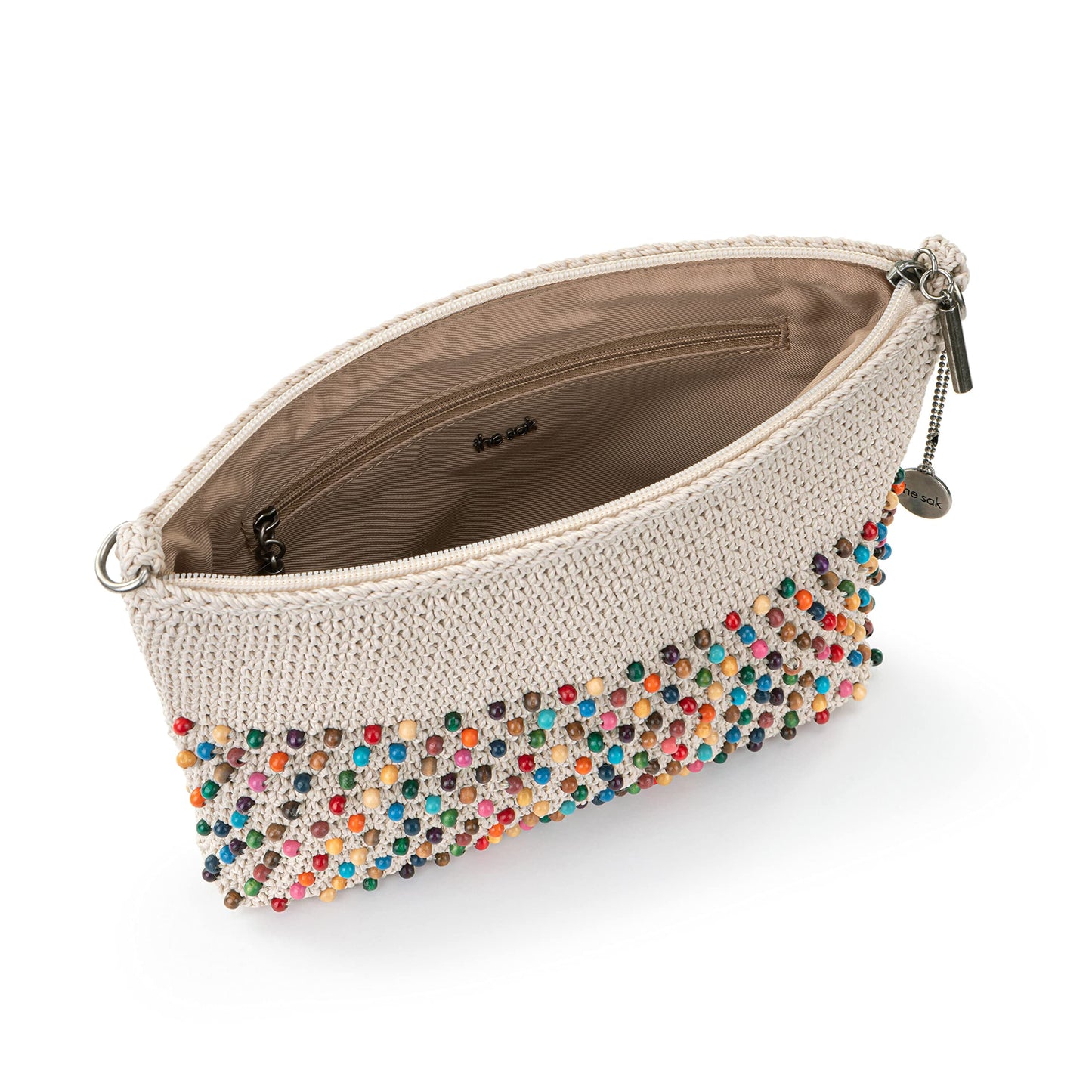 The Sak Lumi Convertible Crossbody Purse - Women's Handbag for Everyday & Travel, 3-in-1 Small Crossbody in Crochet & Leather