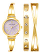 Anne Klein Women's Premium Crystal Accented Bangle Watch Set, AK/2245