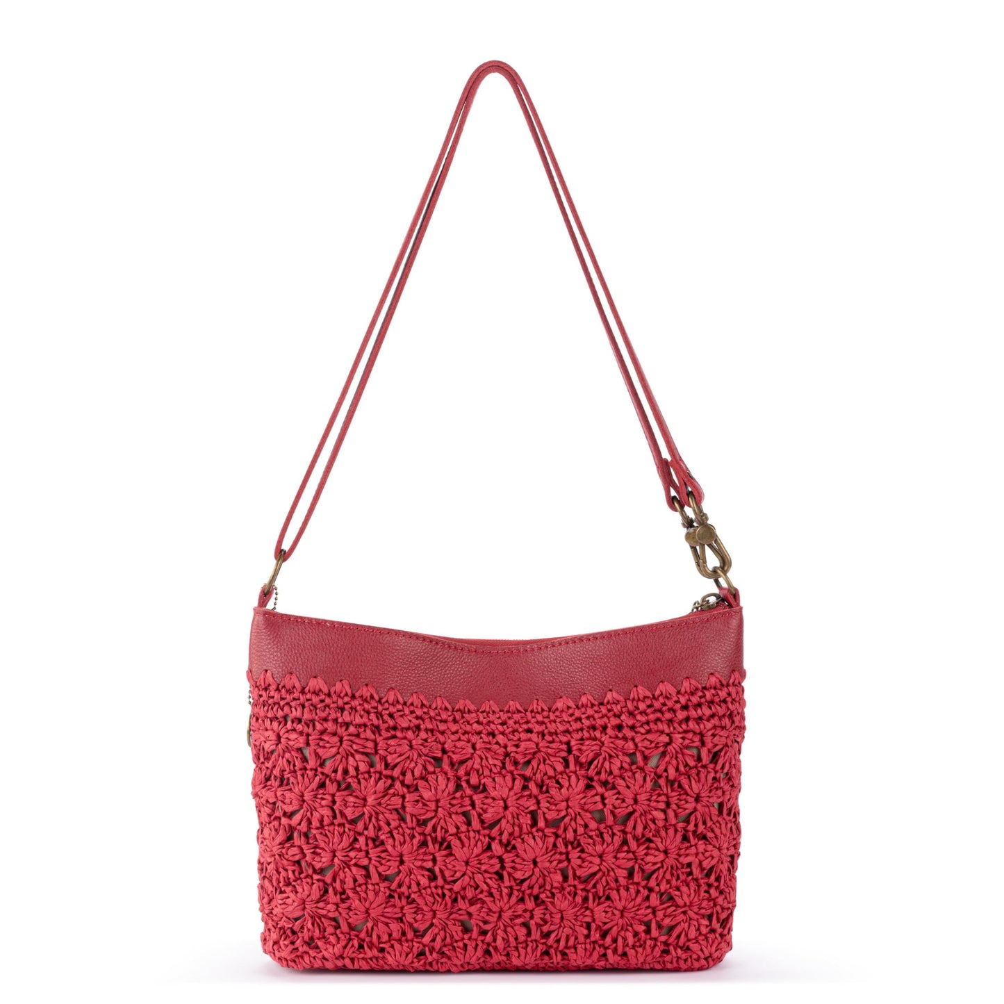 The Sak Lumi Convertible Crossbody Purse - Women's Handbag for Everyday & Travel, 3-in-1 Small Crossbody in Crochet & Leather