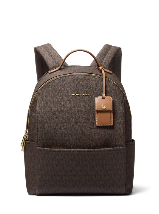 Michael Kors Sable Medium Backpack, Gold-Tone Hardware/Pebble Leather/Crimson
